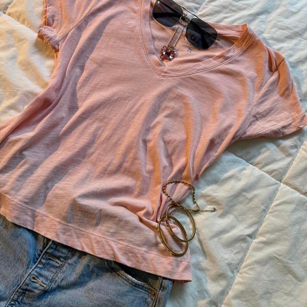 Loft pink vintage soft v neck